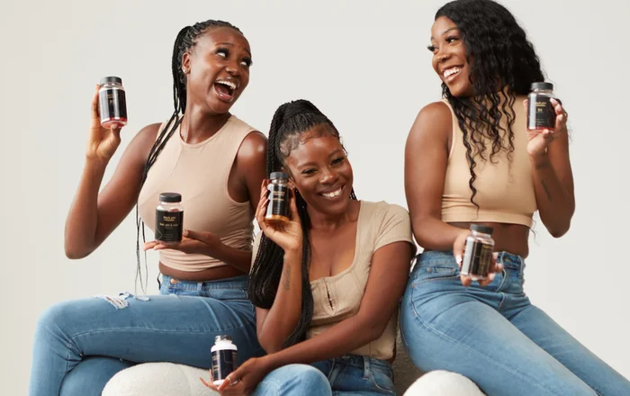 Friends sharing their Black Girl Vitamins routine